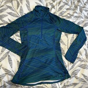 Under Armour Women's Long Sleeve Top - Blue and Green